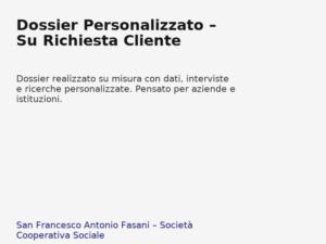Dossier_Personalizzato__Su_Richiesta_Cliente - Pacchetti editoriali che integrano produzione distribuzione e attività educative