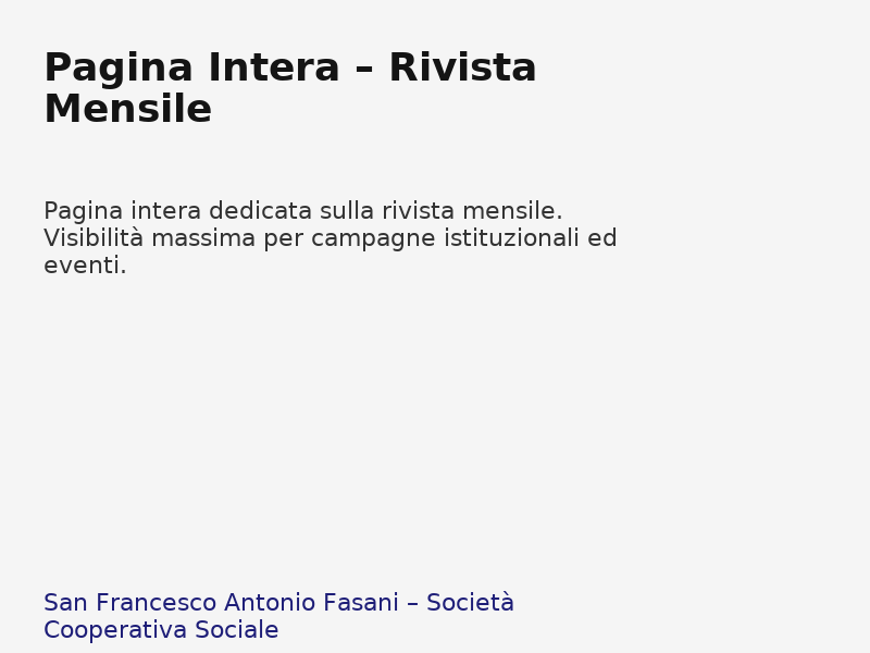 Pagina_Intera__Rivista_Mensile - Pacchetti editoriali che integrano produzione distribuzione e attività educative
