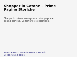 Shopper in Cotone – Prime Pagine Storiche